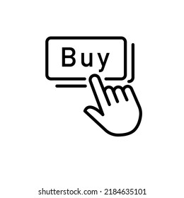 comprar ahora línea delgada de icono
