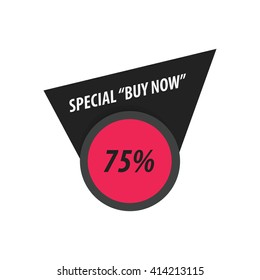Buy Now Label Design   black, pink