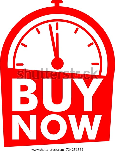 buy  now\
label, red flat with alarm clock\
icon