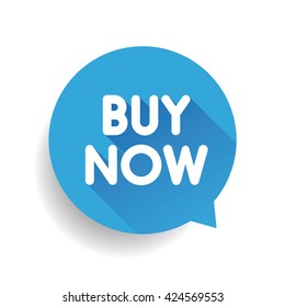 Buy now label vector speech bubble