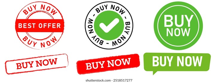 Buy now limited best offer stamp flash sale commercial advertisement badge sticker design set collection