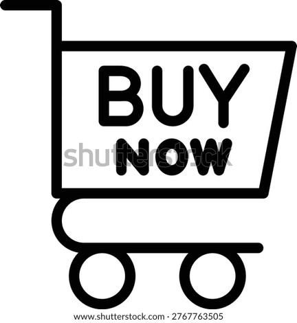 Buy Now Line Icon and Vector