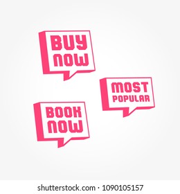 Buy Now, Most Popular & Book Now Tags