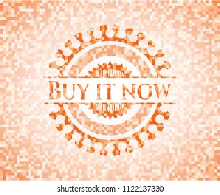 Buy it Now orange mosaic emblem