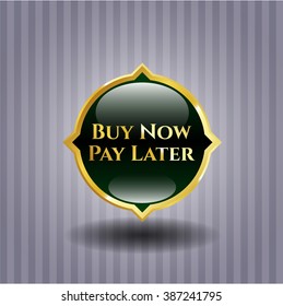 Buy Now Pay Later gold shiny badge