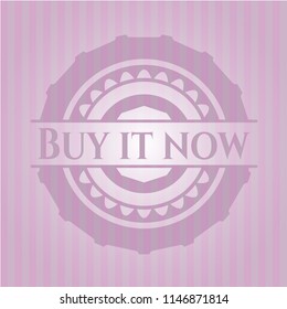Buy it Now pink emblem. Vintage.