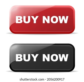 Buy now - Realistic glossy button.Vector illustration isolated on white background.Eps 10.
