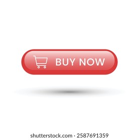 Buy now realistic red button.