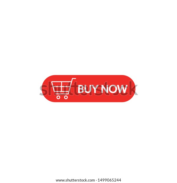 Buy Now Red Button Text Trolley Stock Vector (Royalty Free) 1499065244