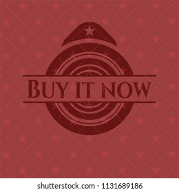 Buy it Now red emblem. Retro