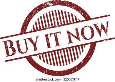 Buy it Now rubber grunge stamp