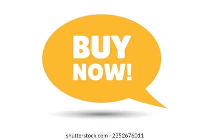 buy now speech bubble vector illustration. Communication speech bubble with buy now text