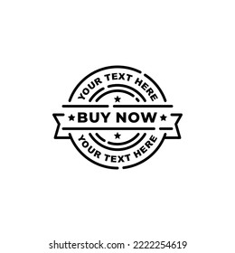 Buy now stamp icon vector