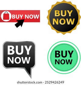 Buy now text label vector design