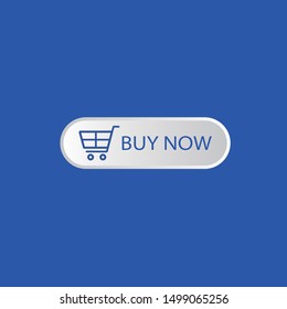 Buy now trolley button with gradient and blue background for web design