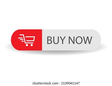 Buy now trolley button with red and white color background