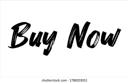 buy now Typography Brush Hand drawn Black text lettering and phrase isolated on the White background