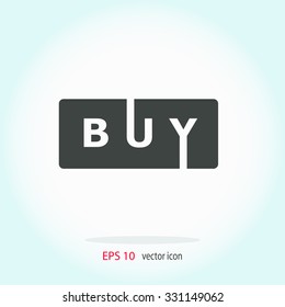 Buy now vector icon. Online buying symbol.