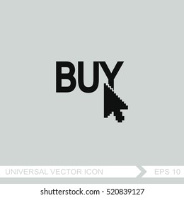 Buy now vector icon. Online buying symbol.