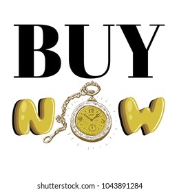 Buy now, vector illustration.