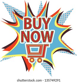 Buy now vector sign