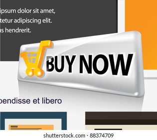 BUY NOW. Vector web button.
