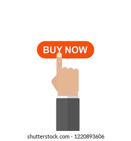 Buy now web banner. Vector icon Flat design
