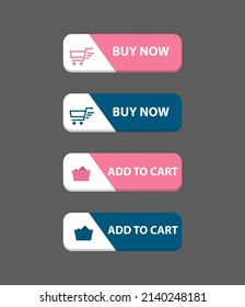 Buy now web button in different  colors vector