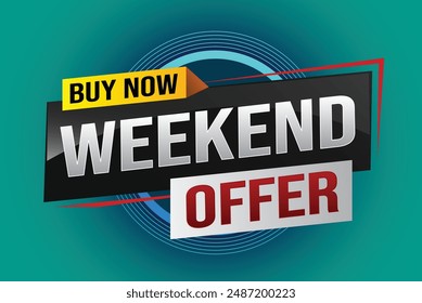 Buy now weekend Special sale tag. Banner design template for marketing. Special offer promotion retail. background banner modern graphic design for advertising store shop, online store, website

