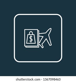 Buy on board icon line symbol. Premium quality isolated commercial element in trendy style.