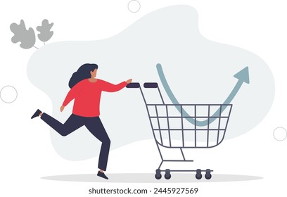 Buy on the dip, purchase stock when price drop, trader signal to invest, make profit from market collapse concept.flat vector illustration. svg