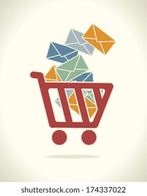 buy on line design over gray  background vector illustration 