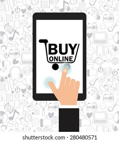 buy on line design, vector illustration eps10 graphic 