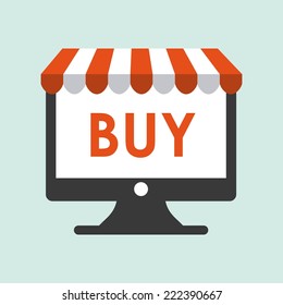 buy on line graphic design , vector illustration