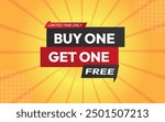buy one get one banner design template, buy one get one free. Online shop discount sale background for buy 1 get 1, Discount marketing poster design for web and Social. sale banner vector temp