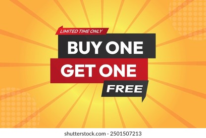 buy one get one banner design template, buy one get one free. Online shop discount sale background for buy 1 get 1, Discount marketing poster design for web and Social. sale banner vector temp