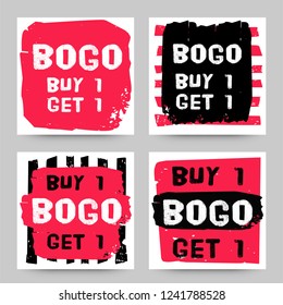 Buy One Get One BOGO Discount Offer Sale Poster Design