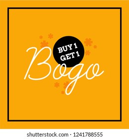 Buy One Get One BOGO Discount Offer Sale Poster Design