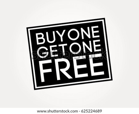 buy one get one free