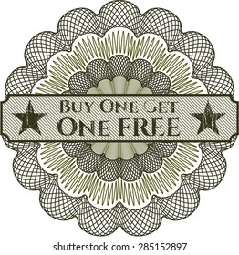 Buy one get One Free abstract rosette