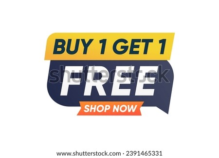 Buy one get one free. Banner Sale vector template
