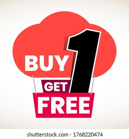 Buy one get one free. BOGO Promo. Promotional element for advertisements.