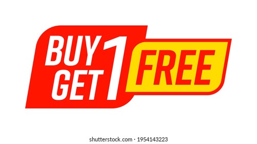 Buy one get one free bogo template promo shop sign sale tag