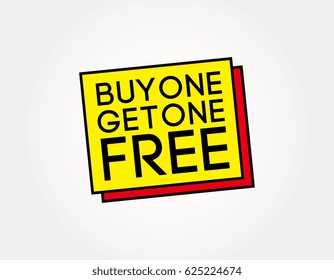 buy one get one free corner tag label design