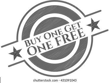 Buy one get One Free draw (pencil strokes)