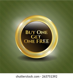 Buy one get one free golden badge