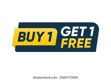 Buy one get one free. isolated Banner sign vector template