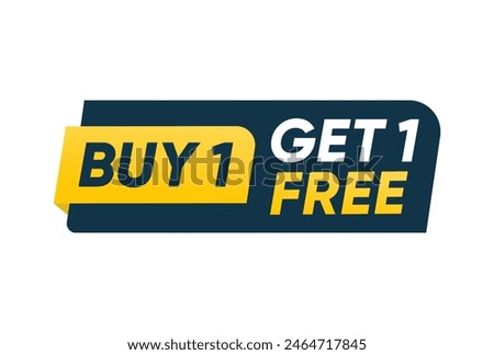 Buy one get one free. isolated Banner sign vector template