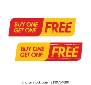 Buy one get one free label template design