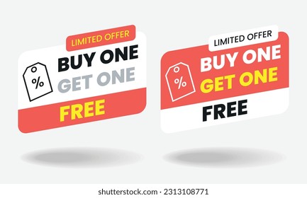 Buy one get one free labels sticker